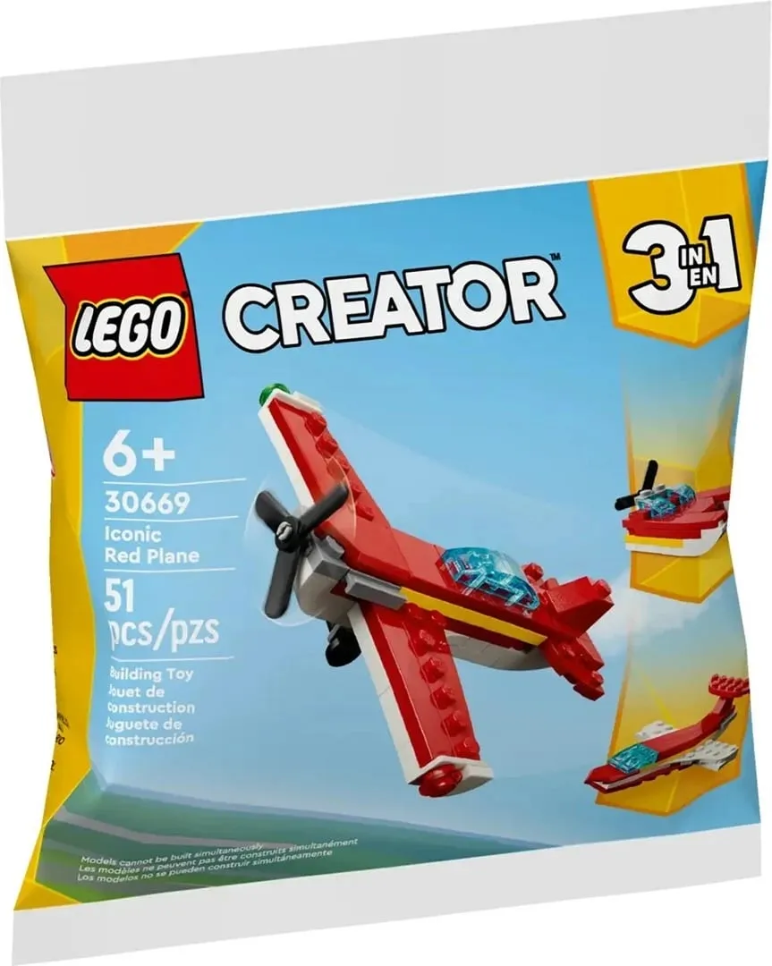 Set LEGO Creator 3 në 1, Iconic Red Plane, 30669, 51 pjesë - 2