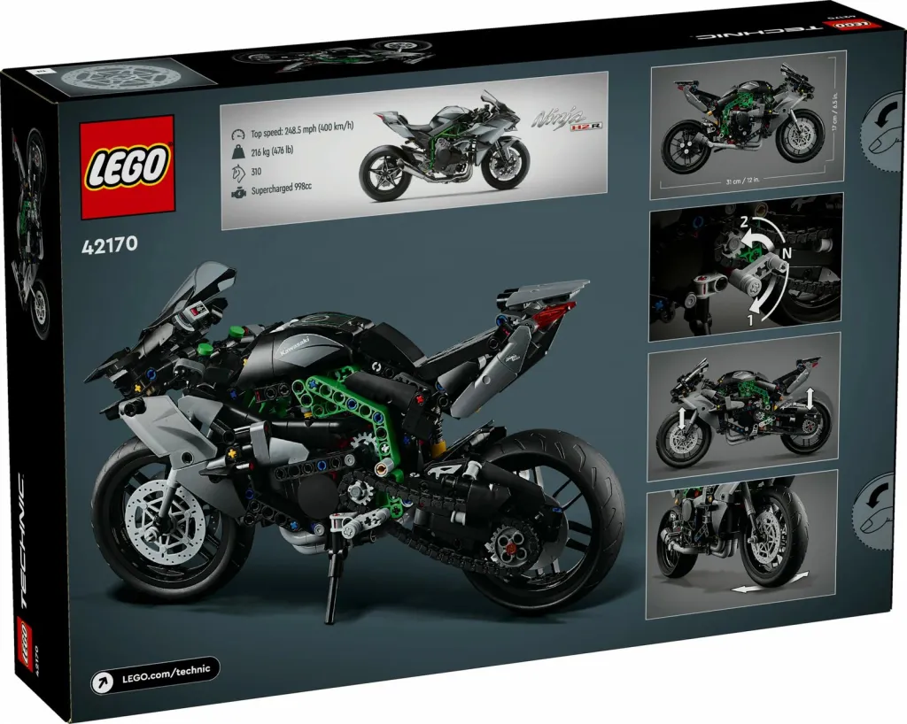 Set ndërtimi LEGO Technic Kawasaki Ninja H2R, 643 pjesë, shumëngjyrësh - 21