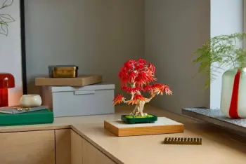 Set LEGO Japanese Red Maple Bonsai Tree 10348, për të rritur, 220mm, e kuqe/portokalli