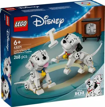 Set LEGO Disney 43271 Lucky & Penny, 101 Dalmatëtët, 268 pjesë