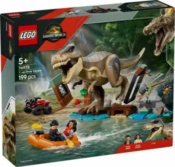 Set LEGO Jurassic World T-Rex River Escape 76975, 199 pjesë