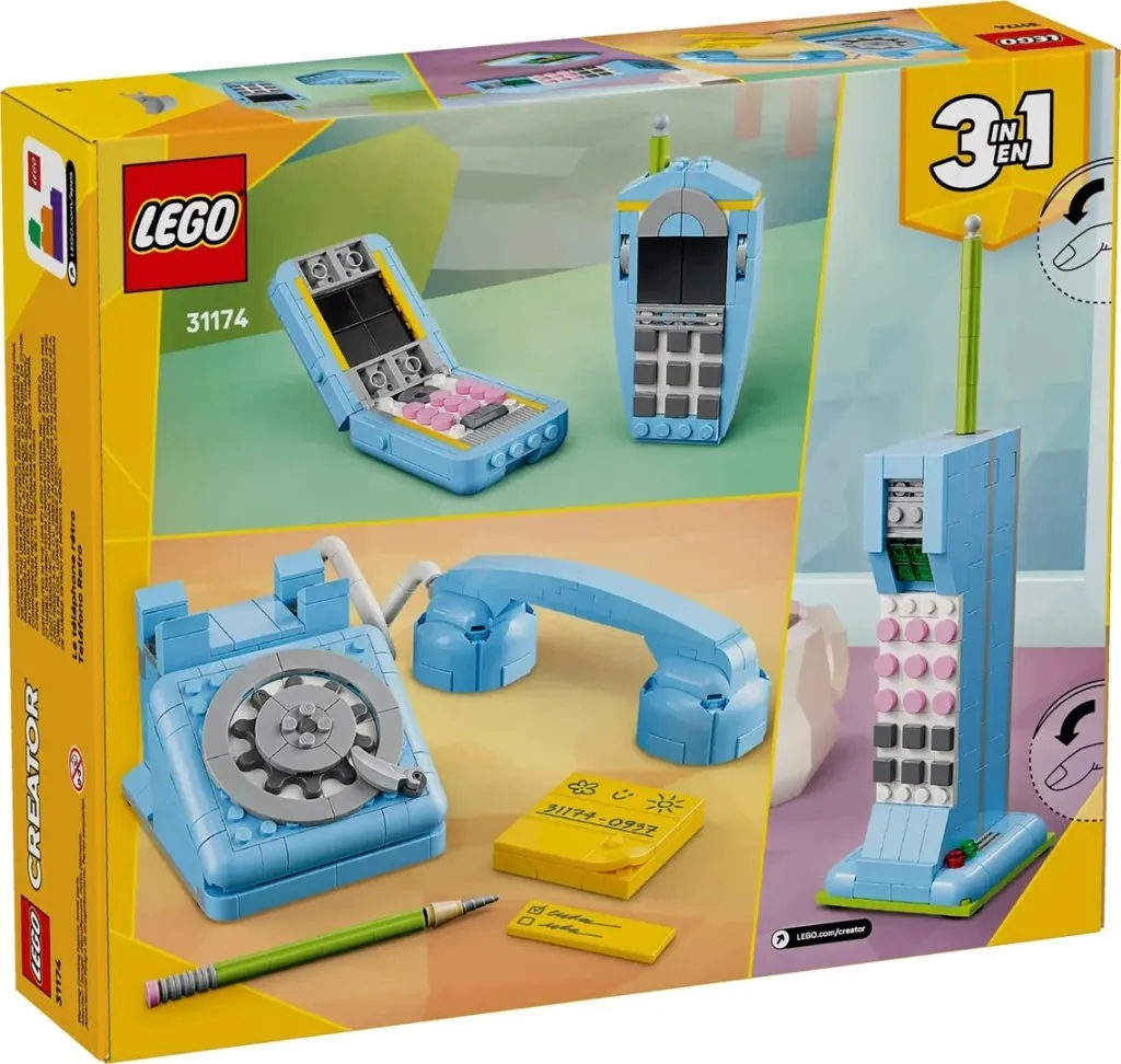 Set LEGO Creator 3-in-1 Retro Telephone 31174, 8+ vjeç, Blu - 2
