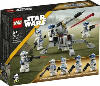 Set LEGO Star Wars 501st Clone Troopers 75345, Battle Pack, 4 minifigura, shumëngjyrëshe