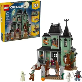 Set LEGO Creator 3 në 1 Haunted Mansion 31167, 736 pjesë, me 5 minifigura