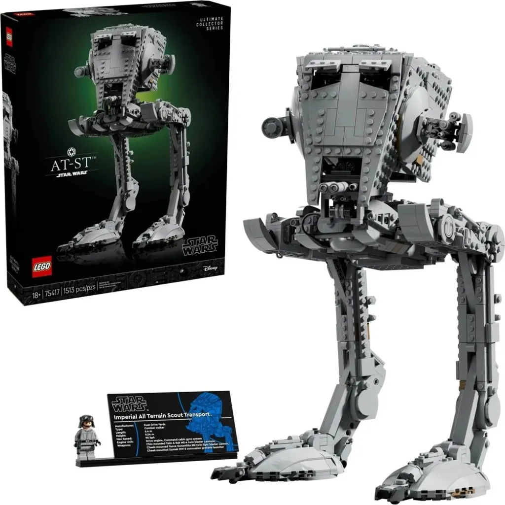 Set LEGO Star Wars AT-ST Walker 75417, për të rritur, me minifigurë, Gri - 1