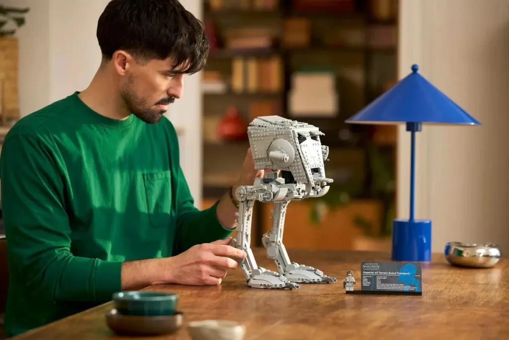 Set LEGO Star Wars AT-ST Walker 75417, për të rritur, me minifigurë, Gri - 13