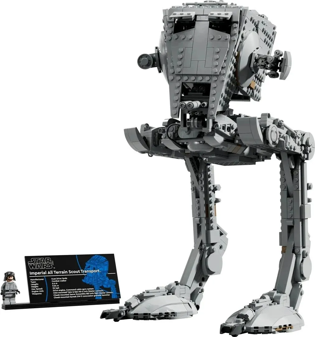 Set LEGO Star Wars AT-ST Walker 75417, për të rritur, me minifigurë, Gri - 3