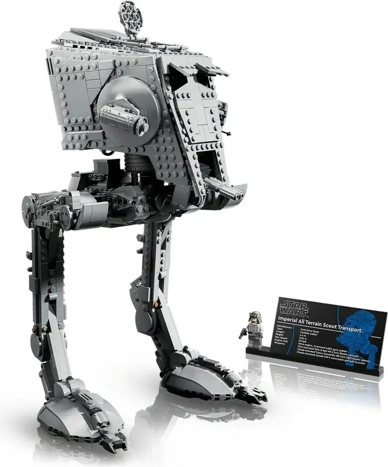 Set LEGO Star Wars AT-ST Walker 75417, për të rritur, me minifigurë, Gri - 6