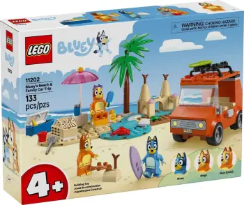 Set LEGO Bluey 11202 Bluey's Beach & Family Car Trip, 133 pjesë