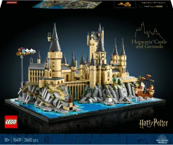 Set LEGO Harry Potter Hogwarts Castle and Grounds, model ndërtimi, për ekspozim, shumëngjyrësh