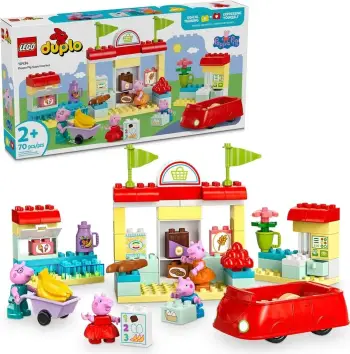 Set LEGO DUPLO Peppa Pig Supermarket, 10434, për fëmijë, shumëngjyrësh