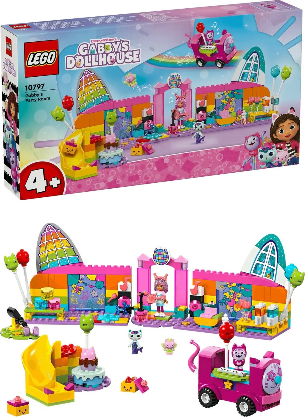 Set ndërtimi LEGO Gabby's Party Room, 252 pjesë, shumëngjyrësh - 13