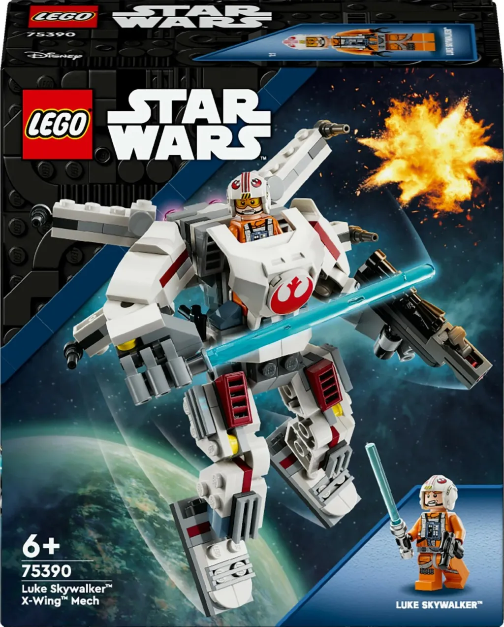 Set LEGO Luke Skywalker X Wing Mech, lodër ndërtuese, për Star Wars - 2