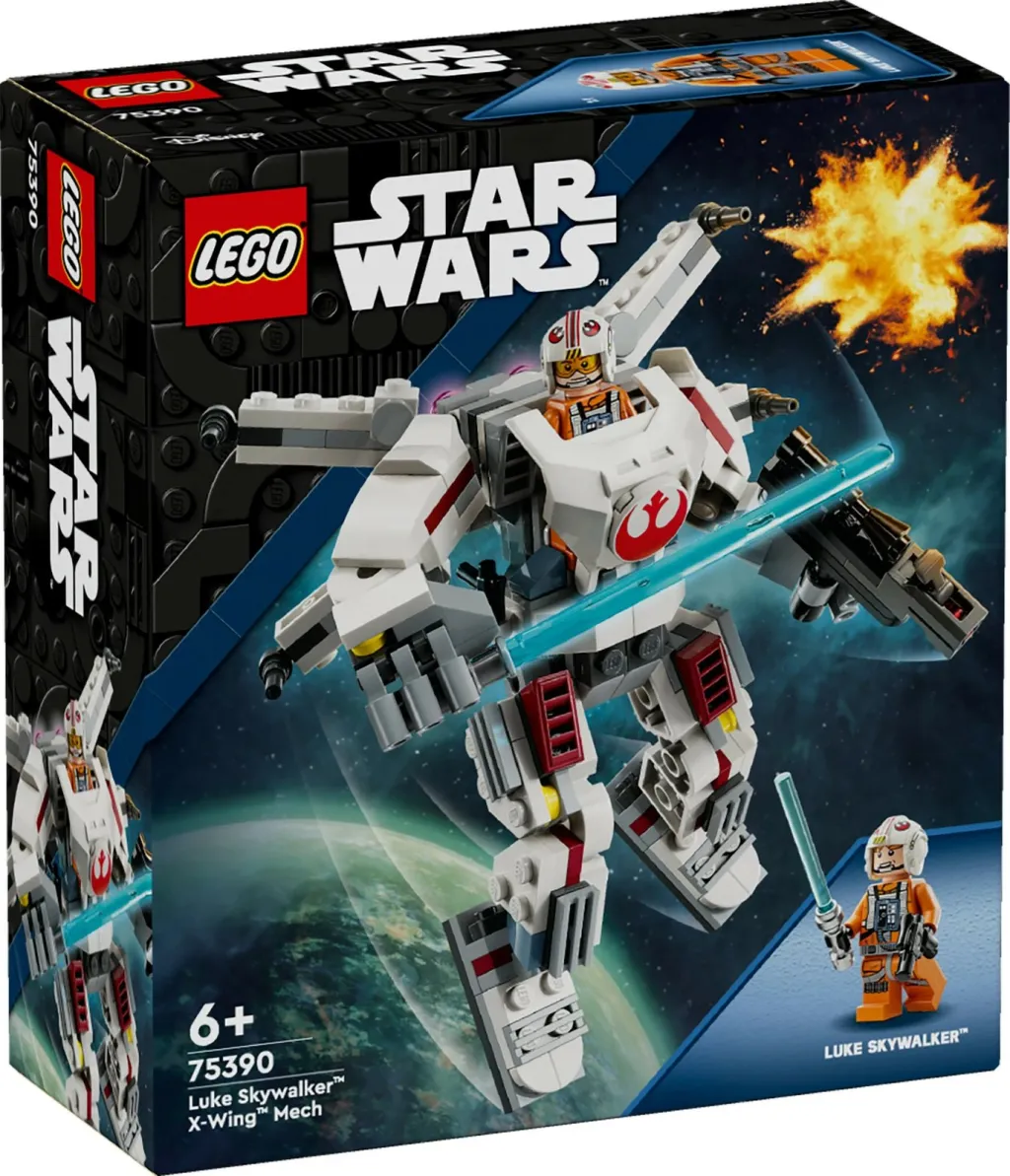Set LEGO Luke Skywalker X Wing Mech, lodër ndërtuese, për Star Wars - 11