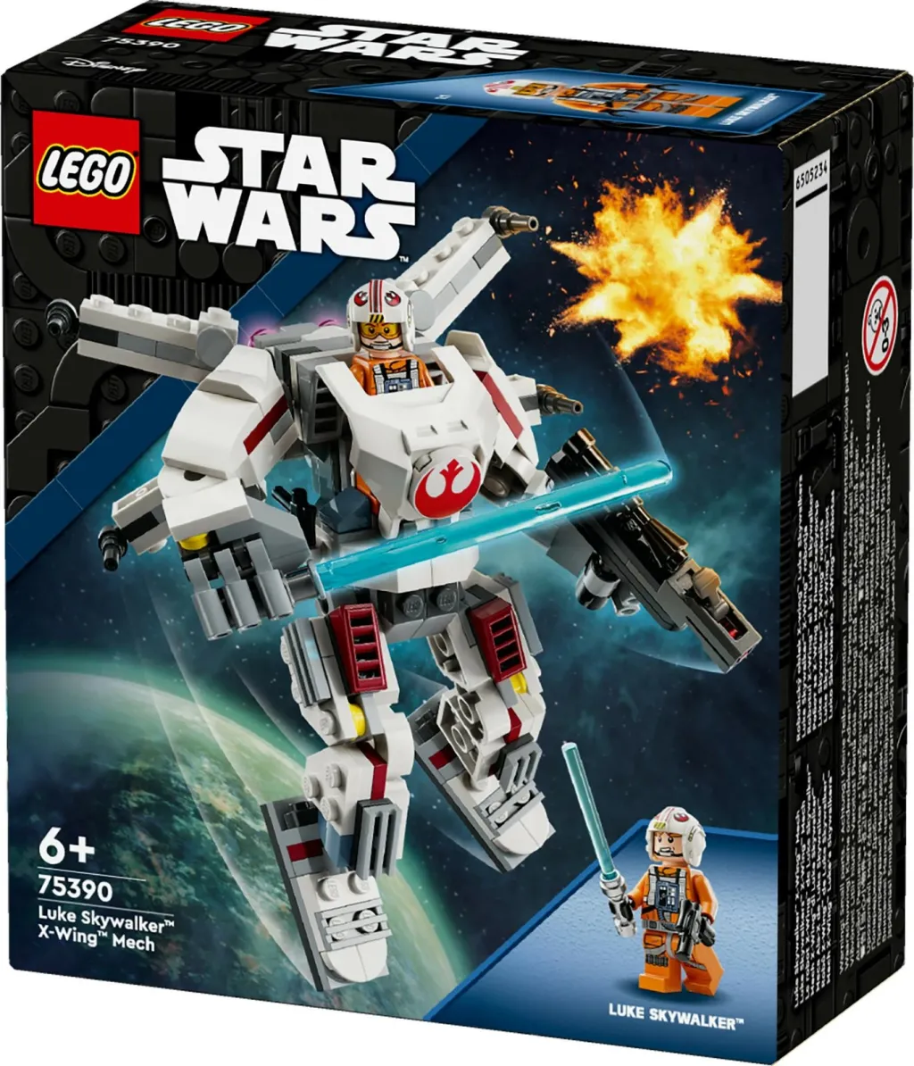 Set LEGO Luke Skywalker X Wing Mech, lodër ndërtuese, për Star Wars - 12
