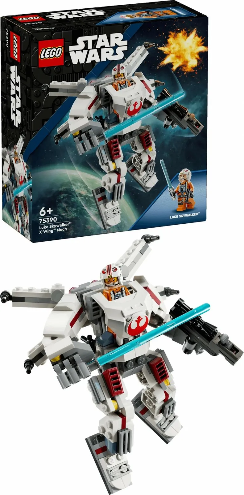 Set LEGO Luke Skywalker X Wing Mech, lodër ndërtuese, për Star Wars - 15