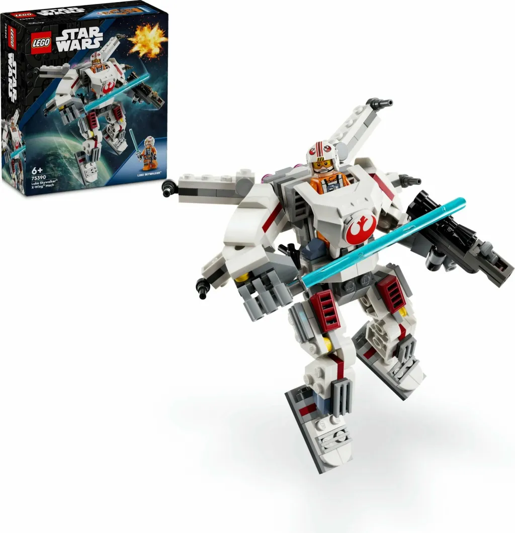 Set LEGO Luke Skywalker X Wing Mech, lodër ndërtuese, për Star Wars - 5