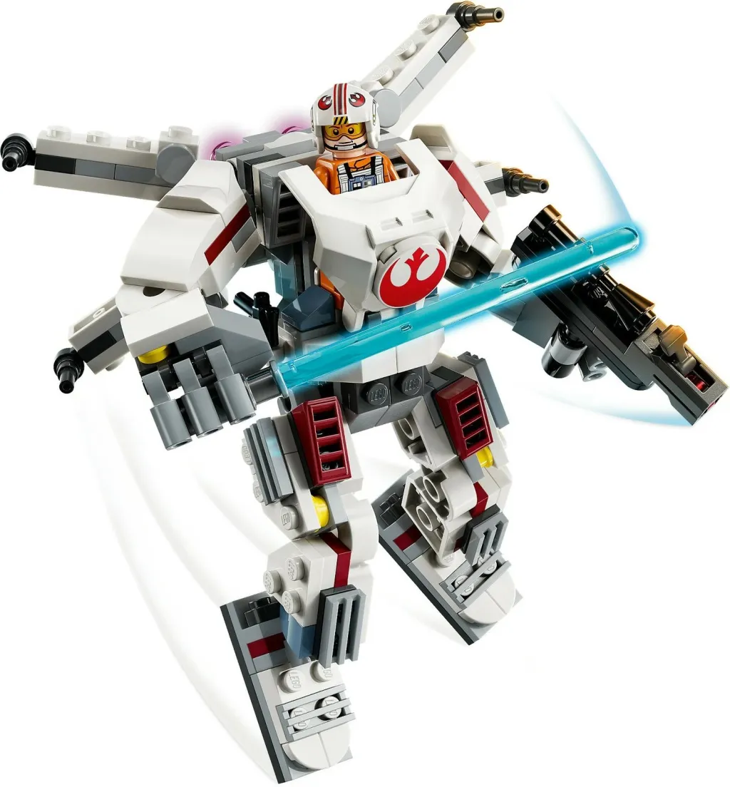 Set LEGO Luke Skywalker X Wing Mech, lodër ndërtuese, për Star Wars - 6