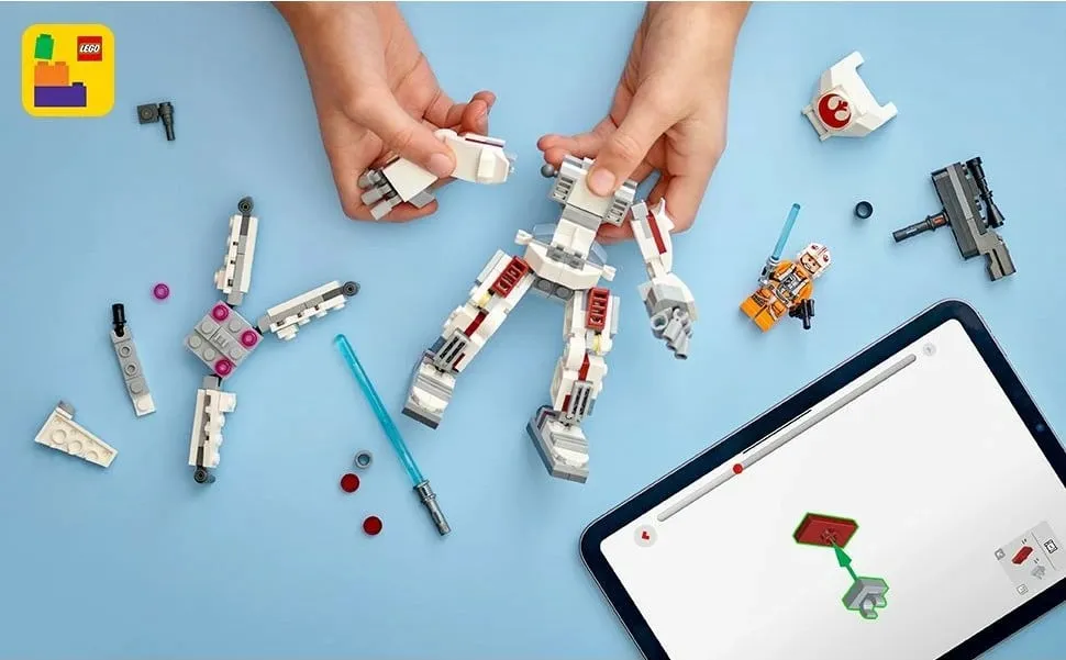 Set LEGO Luke Skywalker X Wing Mech, lodër ndërtuese, për Star Wars - 9