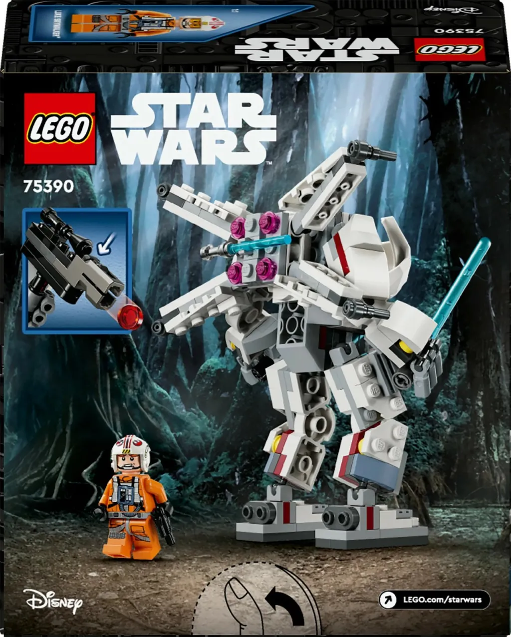 Set LEGO Luke Skywalker X Wing Mech, lodër ndërtuese, për Star Wars - 10
