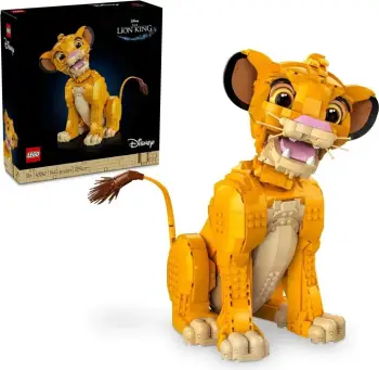 Lodër ndërtimi LEGO Disney The Lion King Young Simba 43247, set koleksionues, për të rritur, shumëngjyrëshe