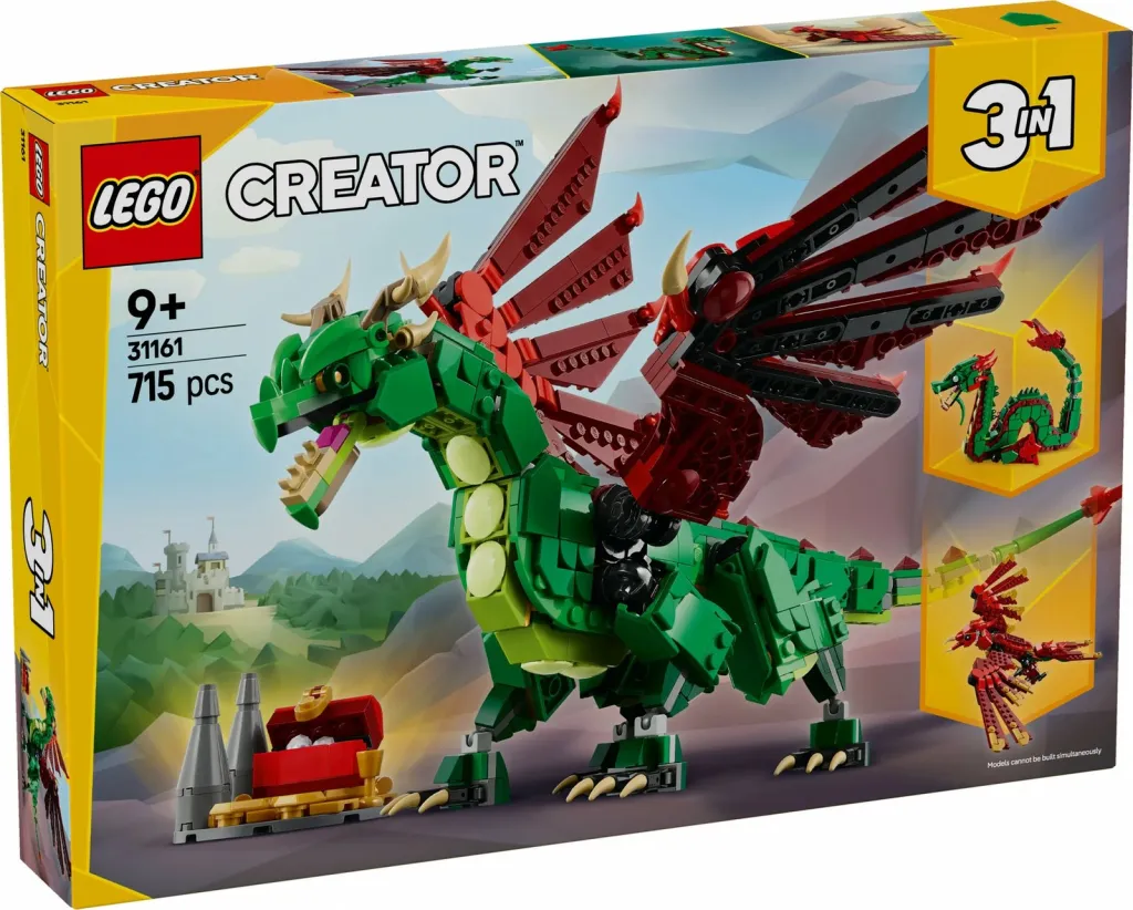 Set ndërtimi LEGO Creator Green Dragon 31161, shumëngjyrësh - 15