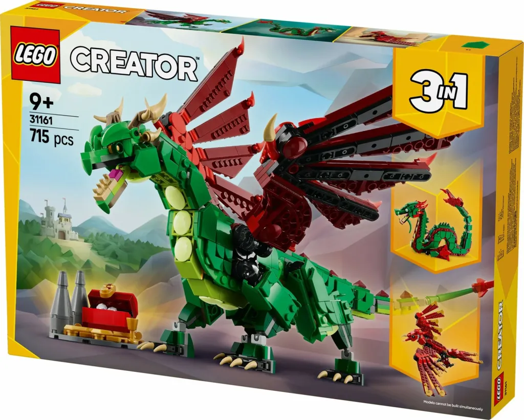 Set ndërtimi LEGO Creator Green Dragon 31161, shumëngjyrësh - 16