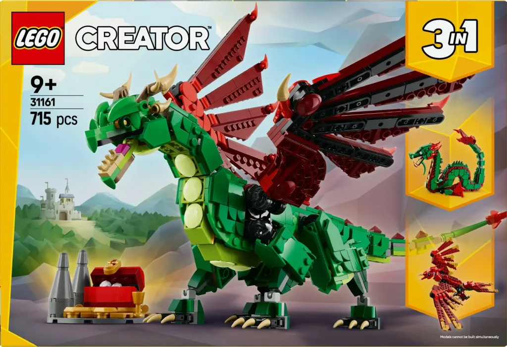 Set ndërtimi LEGO Creator Green Dragon 31161, shumëngjyrësh - 17
