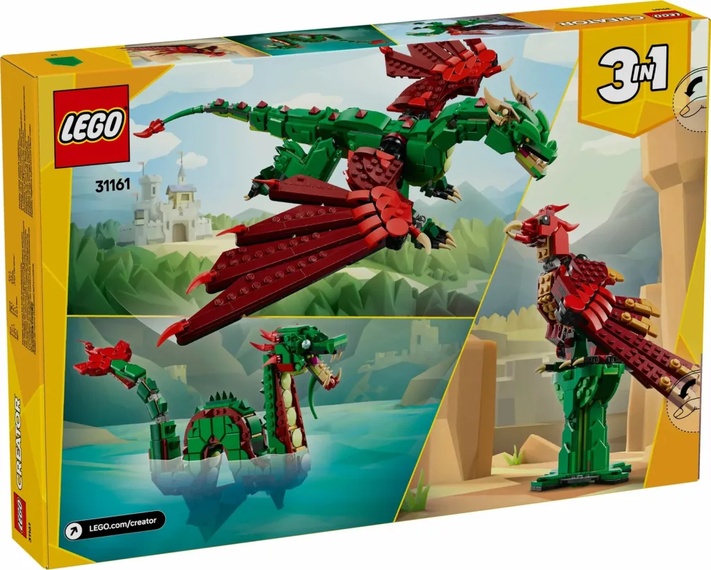 Set ndërtimi LEGO Creator Green Dragon 31161, shumëngjyrësh - 18