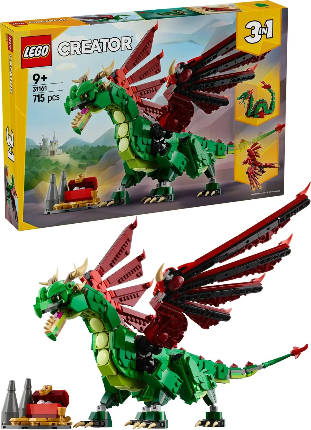 Set ndërtimi LEGO Creator Green Dragon 31161, shumëngjyrësh - 20