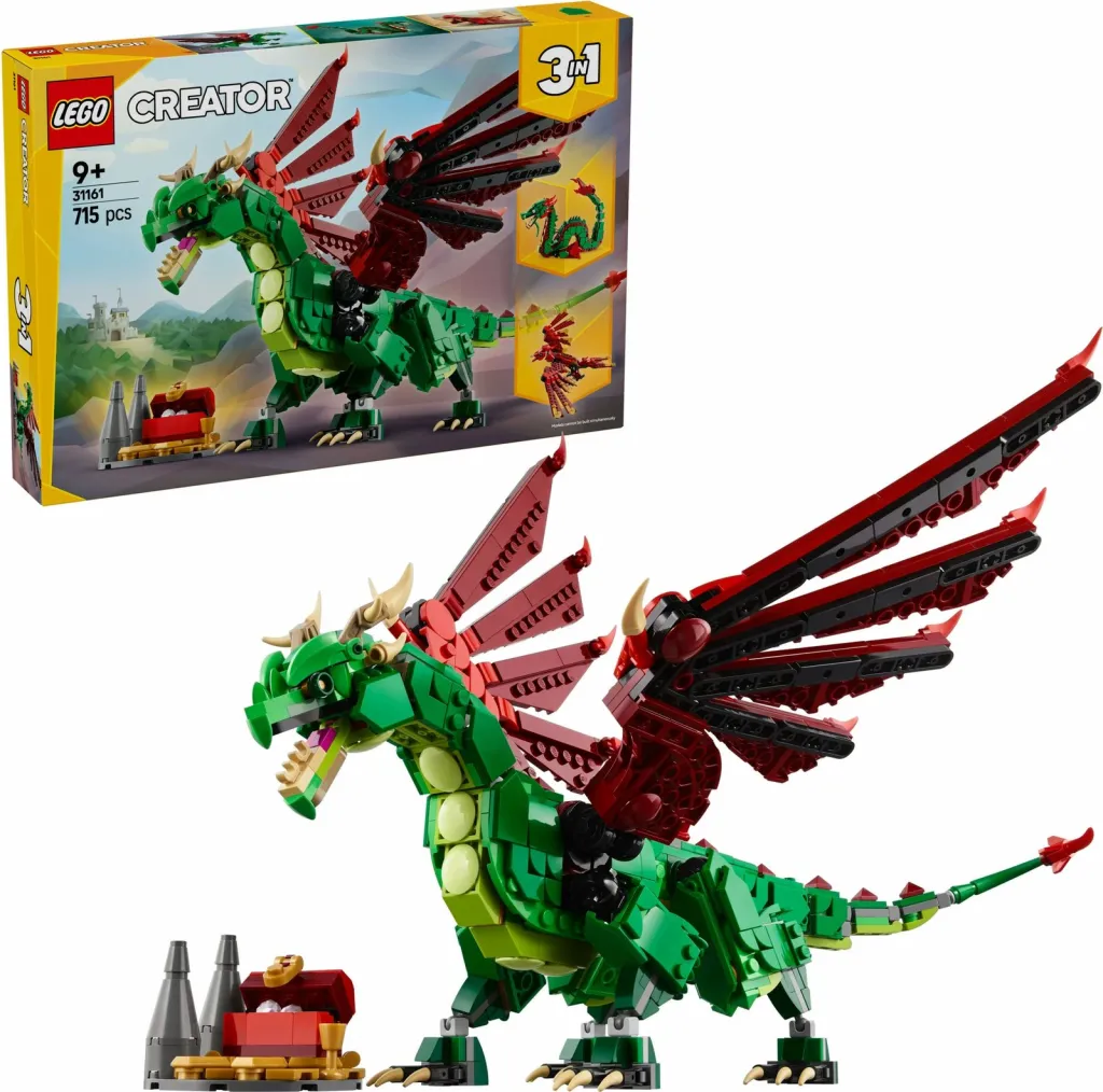 Set ndërtimi LEGO Creator Green Dragon 31161, shumëngjyrësh - 3