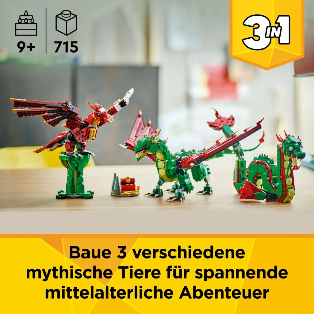 Set ndërtimi LEGO Creator Green Dragon 31161, shumëngjyrësh - 9