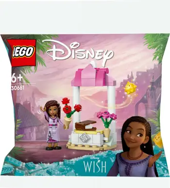 Lodër LEGO Disney Asha's Welcome Booth 30661, set ndërtimi, me minifigura, shumëngjyrëshe