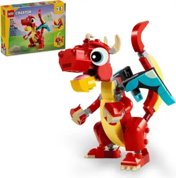 Set ndërtimi LEGO Red Dragon, 149 pjesë, shumëngjyrësh