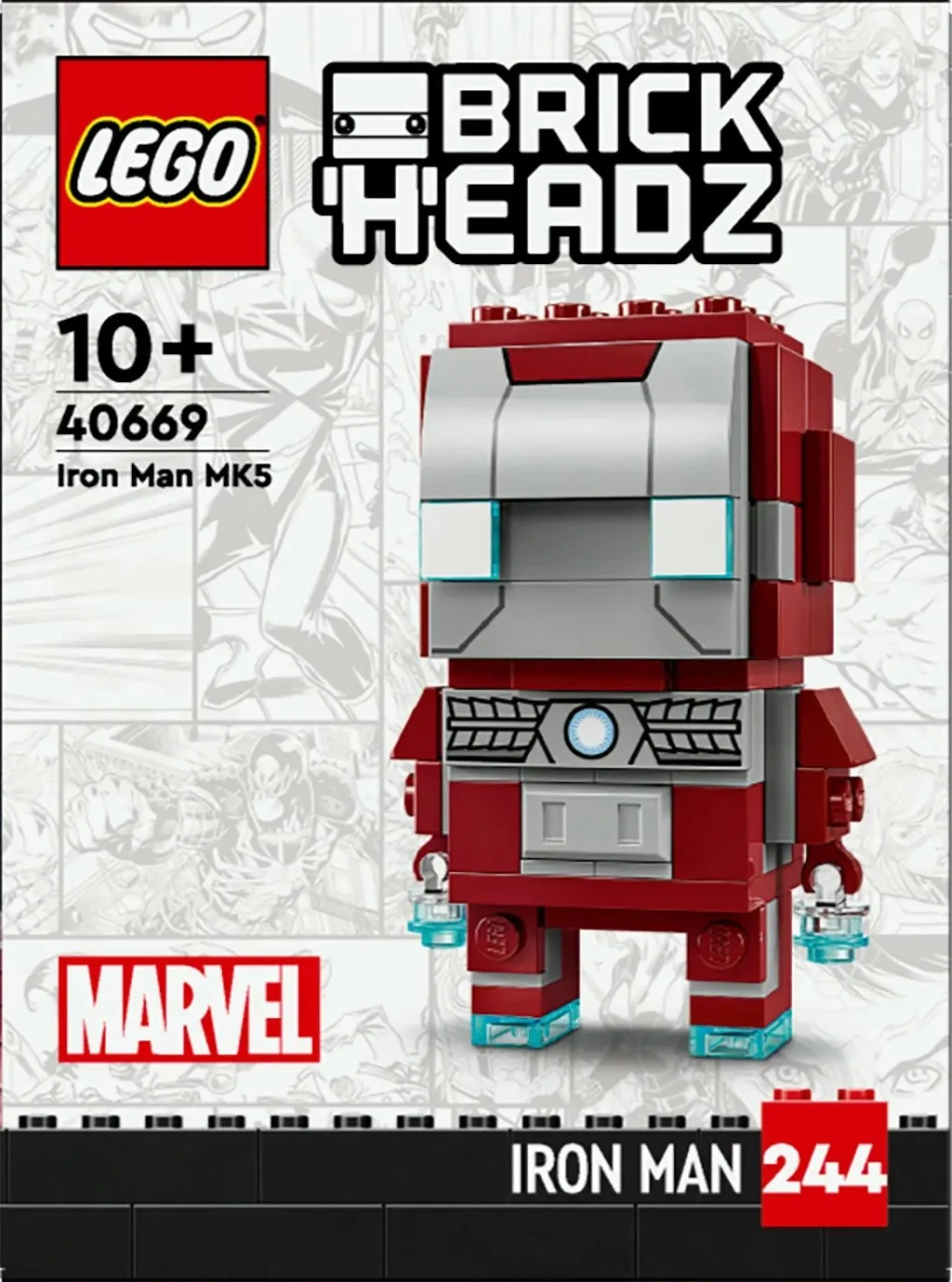 Set ndërtimi LEGO BrickHeadz Iron Man MK5, 101 pjesë, shumëngjyrësh - 6