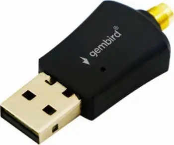 Përshtatës WiFi USB Gembird WNP-UA300P-02, 300 Mbps, i zi
