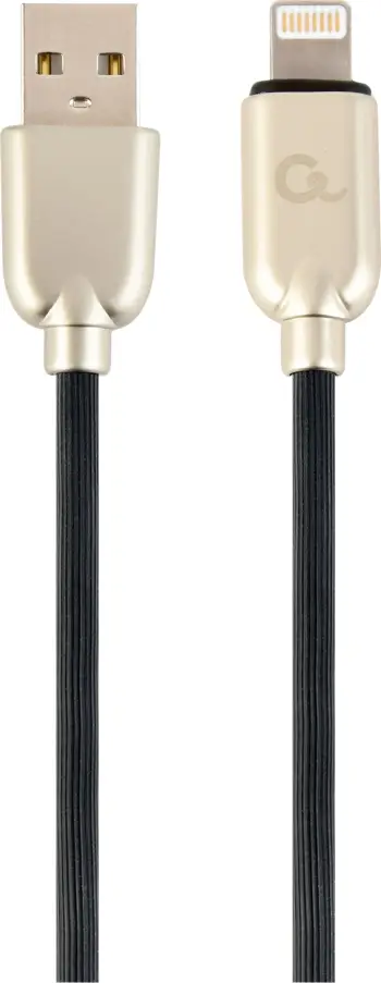Kabllo Gembird USB-A - Lightning, 2m, e zezë, CC-USB2R-AMLM-2M