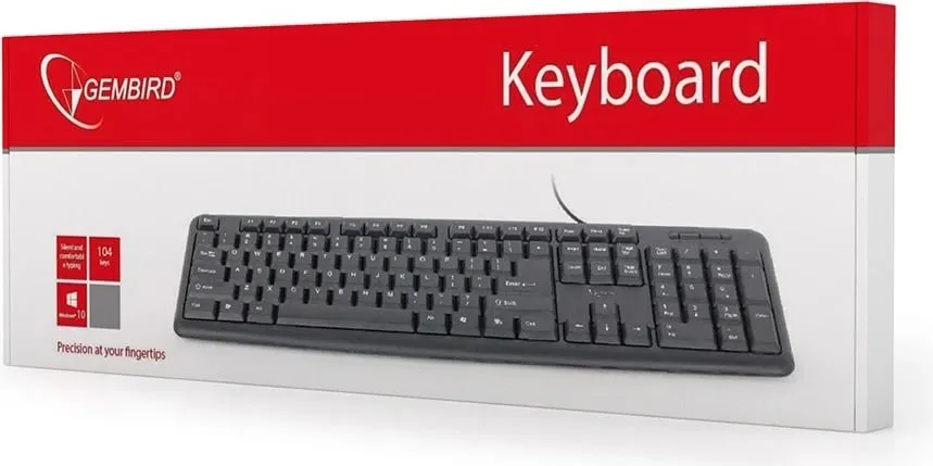 Tastierë standarde, USB, 104 taste, e zezë - 3
