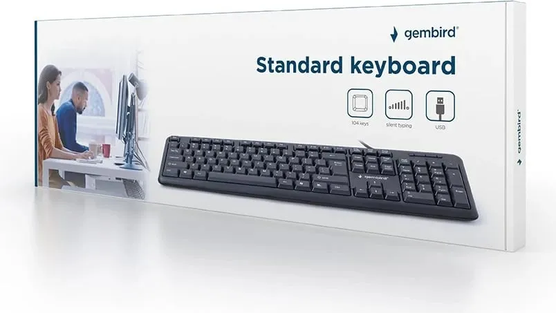 Tastierë standarde, USB, 104 taste, e zezë - 6