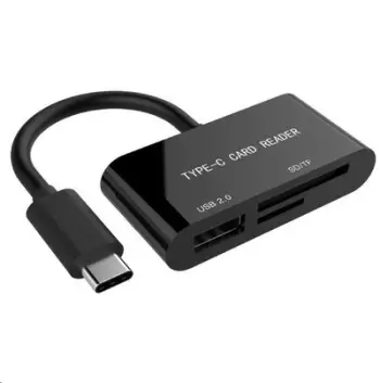 Lexues kartash Gembird UHB-CR3-02, USB-C, SD/MicroSD, 256GB, i zi