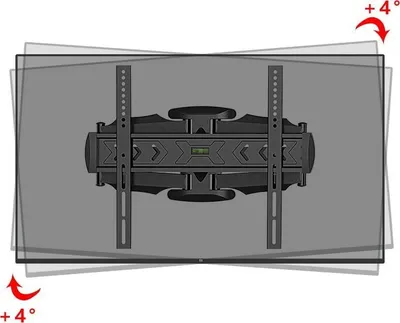 Mbajtëse muri për TV Gembird WM-58ST-01, 32"-58", e zezë - 7