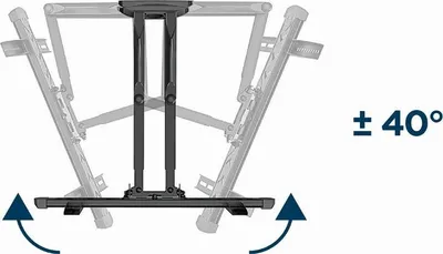 Mbajtëse muri për TV Gembird WM-58ST-01, 32"-58", e zezë - 9