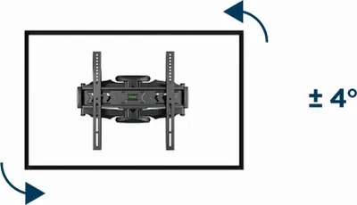 Mbajtëse muri për TV Gembird WM-58ST-01, 32"-58", e zezë - 10