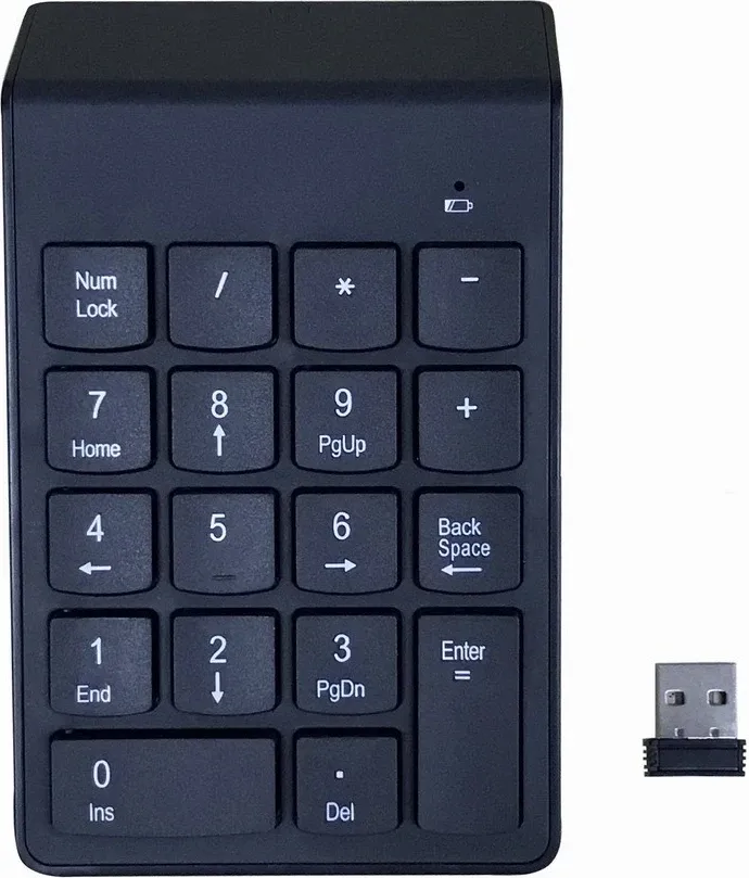Tastierë Numerike Gembird KPD-W-02 Wireless, e zezë - 3
