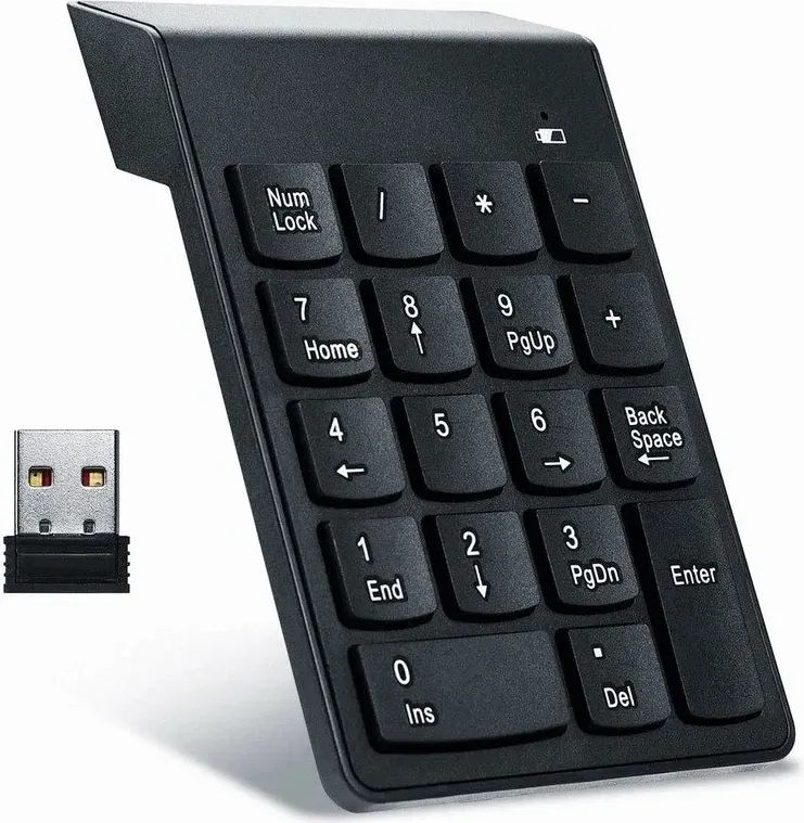 Tastierë Numerike Gembird KPD-W-02 Wireless, e zezë - 4