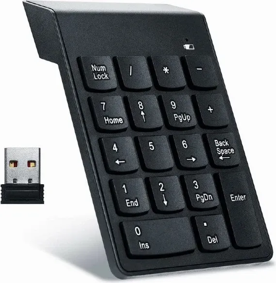 Tastierë Numerike Gembird KPD-W-02 Wireless, e zezë - 5