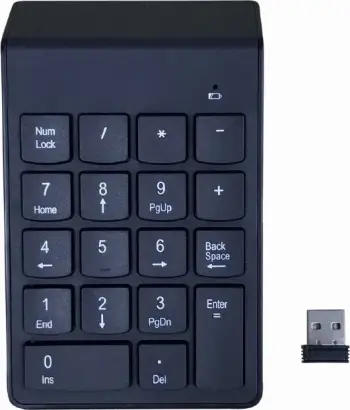 Tastierë Numerike Gembird KPD-W-02 Wireless, e zezë