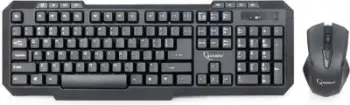 Set tastierë dhe maus Gembird KBS-WM-02, wireless, US layout, i zi