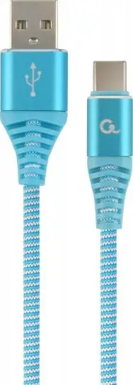 Kabllo Gembird CC-USB2B-AMCM-2M-VW, USB-A në USB-C, 2 metra, kaltë​r/të bardhë​
