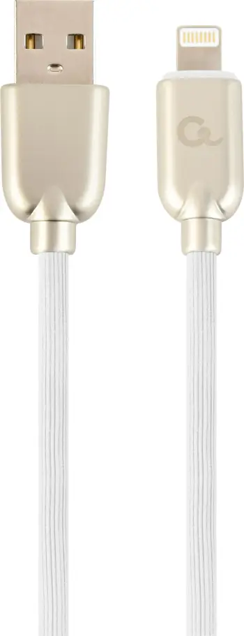 Kabllo Gembird USB A - Lightning (CC-USB2R-AMLM-1M-W), 1m, e bardhë